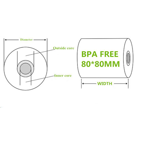50 г 80 * 80мм BPA еркін түбіртек қағазы